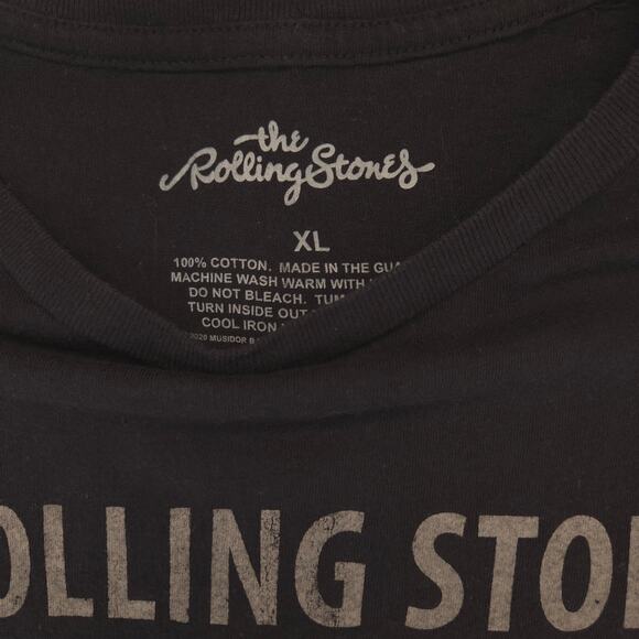The Rolling Stones 1975 US Tour Band Crew Neck T Shirt Mens Size XL Black - Picture 3 of 9
